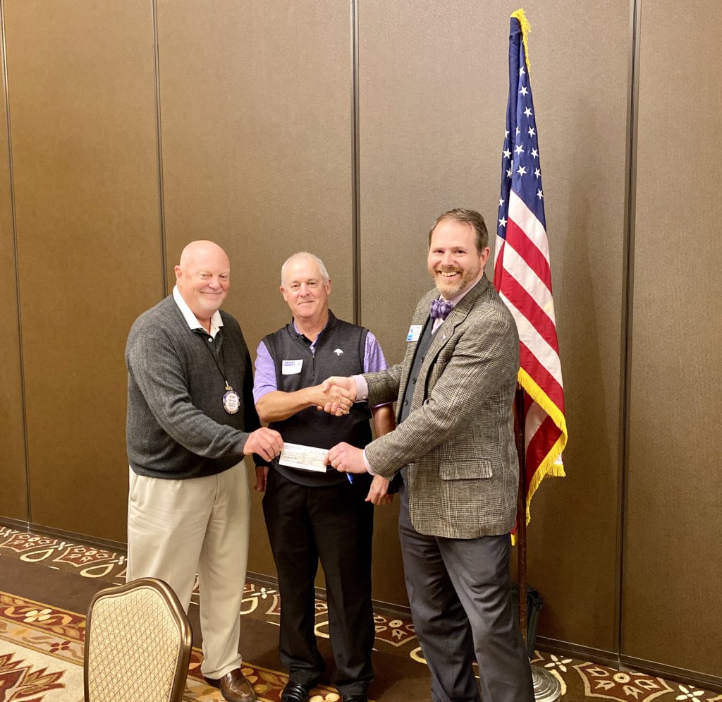 Receiving Check from United States-Canada Golfing Fellowship of Rotarians
